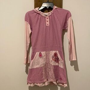 Naartjie Kids Pink Checkered Dress